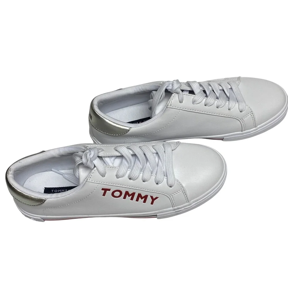 Tommy Hilfiger Lestiel Lace-Up Faux Leather Casual Sneaker 8M‎ NEW